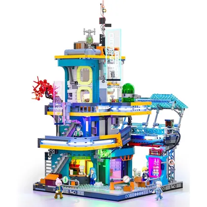 LUMIBRICKS Villa Cyberpunk - Edificio residencial modular con 21 zonas iluminadas