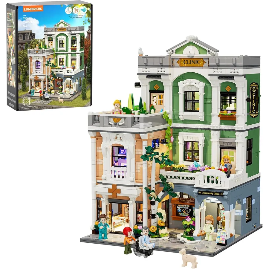 LUMIBRICKS Greenway Clinic - Clínica neoclásica de 3 plantas con ascensor e iluminación LED