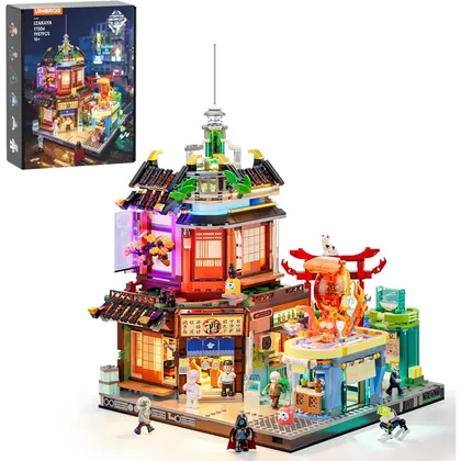 LUMIBRICKS Izakaya - Taberna japonesa cyberpunk con puesto de ramen y takoyaki