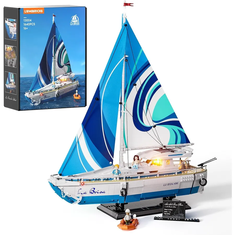 LUMIBRICKS Velero La Brisa - Velero a escala 1:24 con iluminación LED
